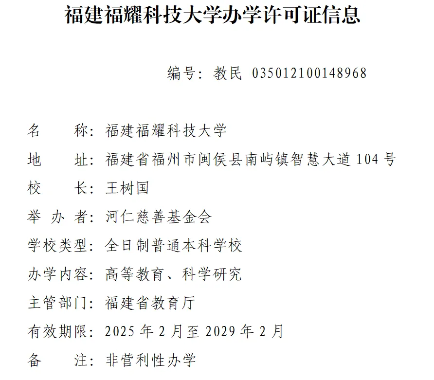 2025福耀科技大学招生代码是多少？附各专业代码对照表